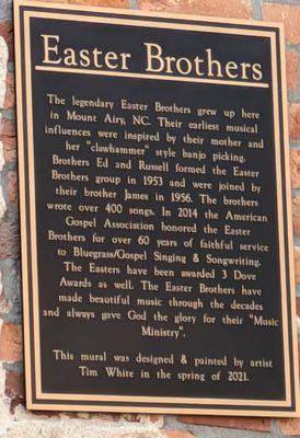 The Easter Brothers Mural, Mount Airy