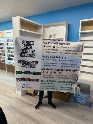 Phone repair, tablet repair, motherboard repair, micro-soldering, data recovery, screen fix, charging port, console repair, fast service.