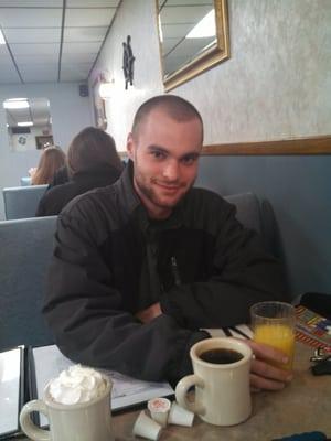 Enjoying some chucks breakfast!