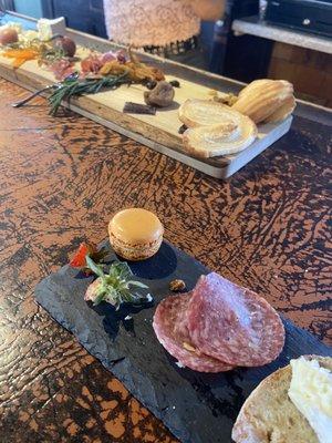 Wine tasting event charcuterie