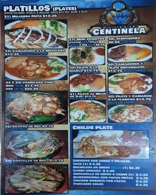 05 Taqueria Centinela Menu