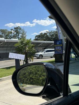 Saying that the lane is for nonmembers only