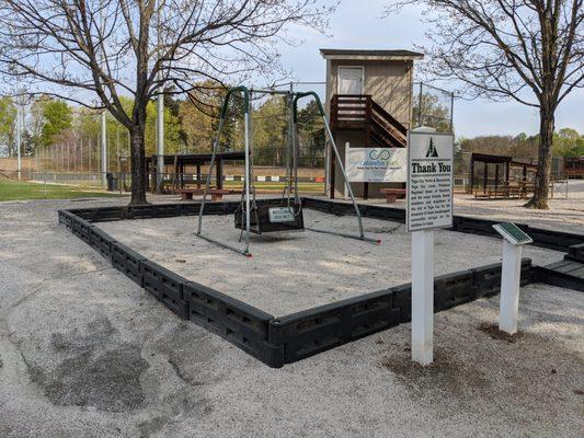 Wheelchair swing at Runde Park