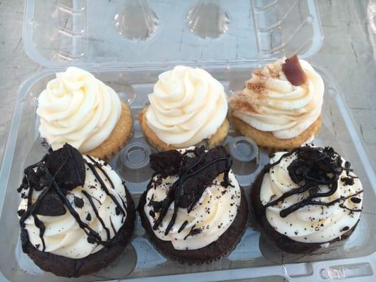 Lemon blueberry, maple bacon, and cookies & cream