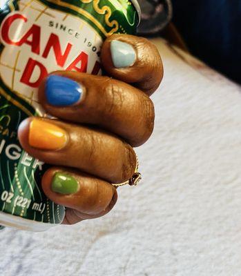 Multicolored nails my new favorite