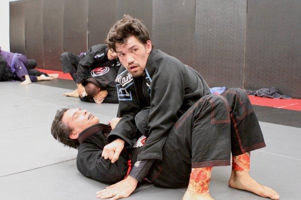 Yes, that is pizza on his pants...