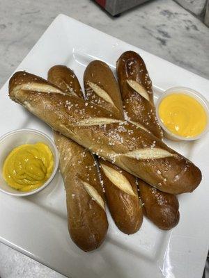 Pretzel sticks we got as an APP