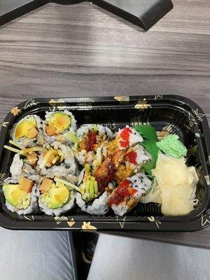 Left- California Roll Right- Shrimp Tempura Roll