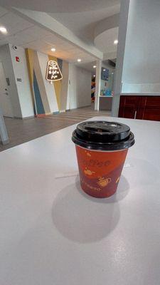 the free coffee in the lobby