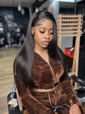 Birthday wig install