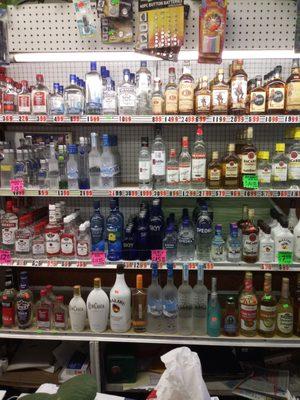 All the major liquors available here. Owner will work with prices. No we're else can say that!