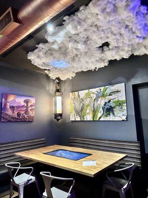 Adorable corner booth.