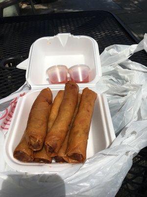 Lumpia, less than a $1 each