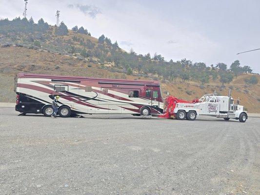 Our pride and joy being taken of care by David and Kevin.