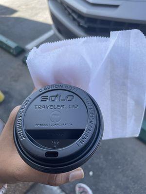 Hot coco and twist donut