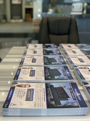 Premium print marketing.