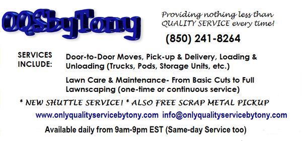 Only Quality Service By Tony