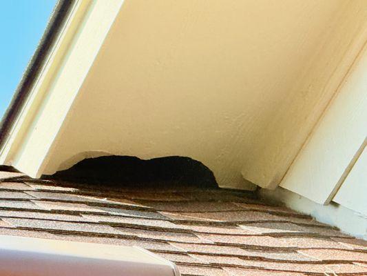 Gary noted this was probably broken from roofers who re-installed my roof last year. Be aware.