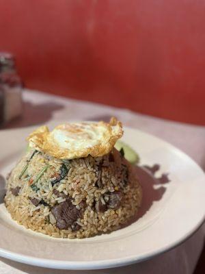 Basil Fried Rice with Beef. Would definitely order again.