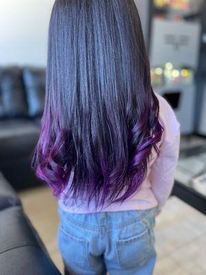 My daughter wanted her hair done for her birthday.