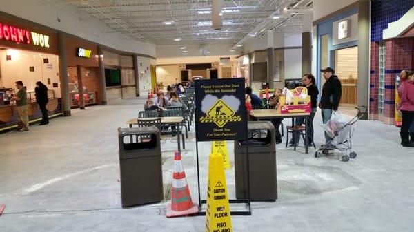 New floor being installed.