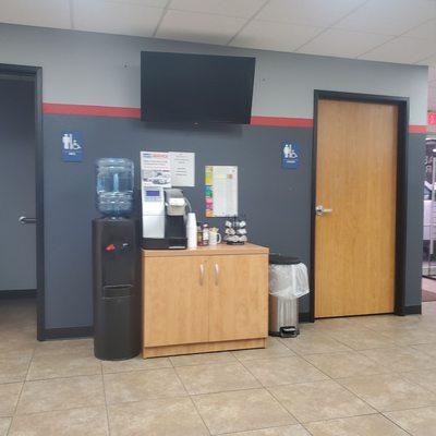 Service department waiting area.