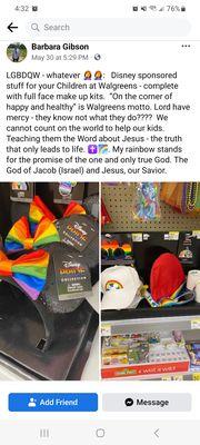 This is the type of disgusting people that work for them.