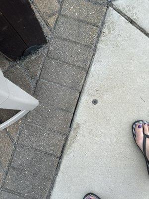 Missing spots of sand