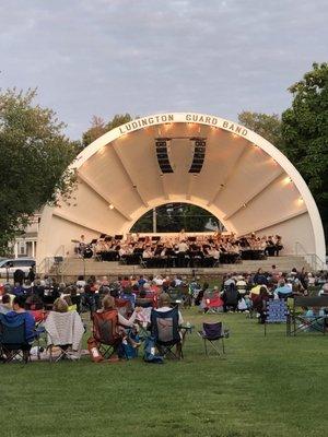 Stumbled on a concert band performance in the park while looking around Menomonie.