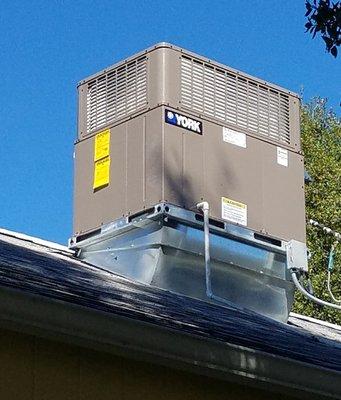 York Rooftop AC install