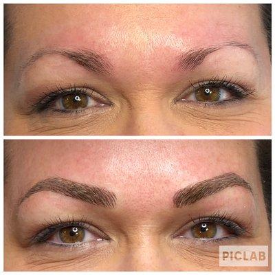 Full Brow Design Microbladed