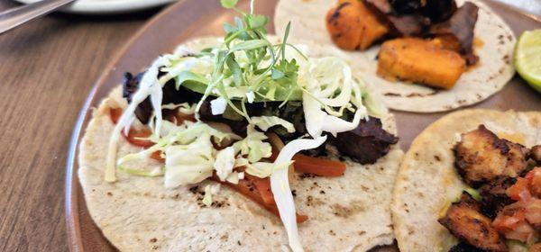Grilled Skirt Steak, Sauteed Onions, Cabbage, Asada Cotija, Avocado