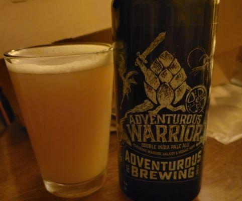 The Adventurous Warrior Double IPA from Adventurous Brewing!