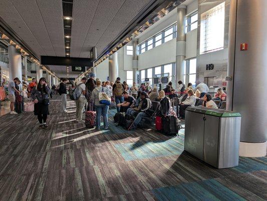 Gate H9 in Concourse H, South Terminal at Miami International Airport (MIA). Delta Air Lines.