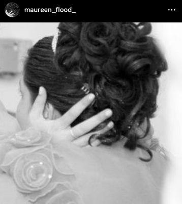 Princess updo on very long thick hair