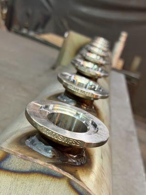 7 Port header weldment Stainless steel