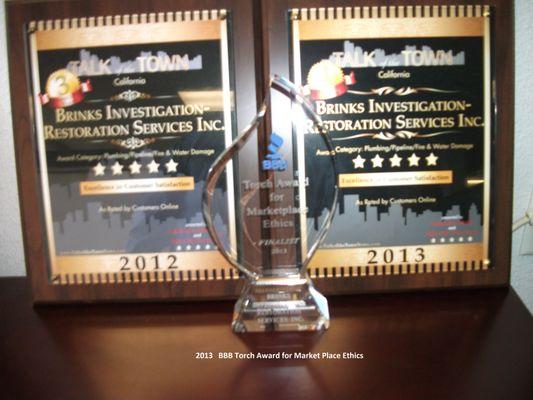 Torch Award for Market Place Ethics and City Awards for Excellence