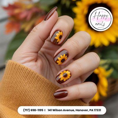 Basic brown nails with cozy fall charm -- minimal yet warm and stylish for your everyday look. Perfect for any Thanksgiving mood!