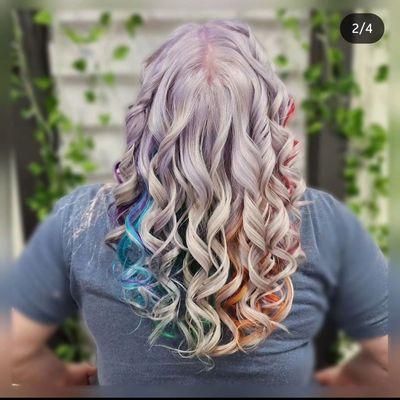 This was my birthday hair