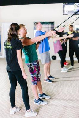 Personal Training in a group setting.