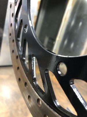 Brakes and suspension assemblies custom powder coated