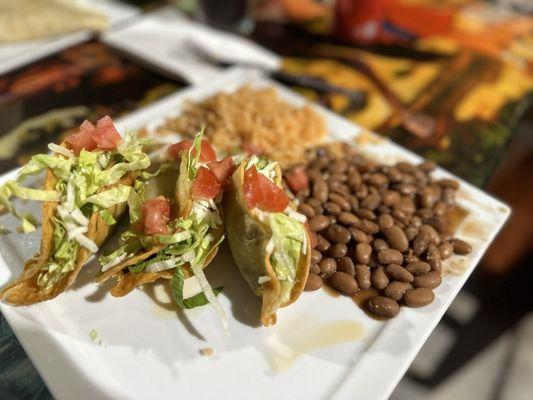 3 crispy taco plate