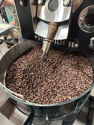 Freshly roasted coffee. Yum!