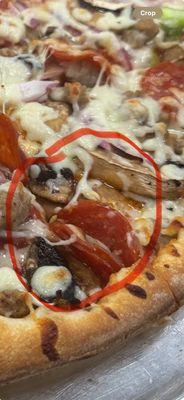 THIS is what I mean by watery pizza. Gross.