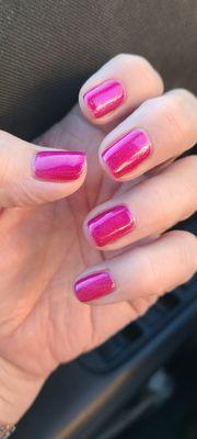 Charity does a great job, and is so cheerful and has an outgoing personality! My nails look great and she's great!