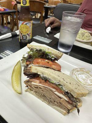 Horsey Roast Beef and local lager