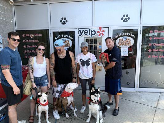 So Yelp asked we brought our dogs