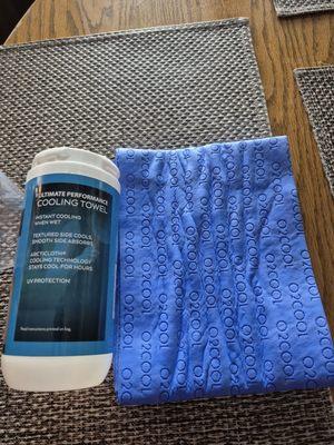Bought an extra one to match up My Hot Pink color Cooling Towel. $9.99. Use it outdoors in Sun. 7/30/2025