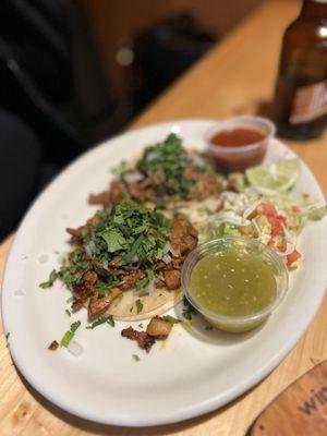 Asada and pastor taco