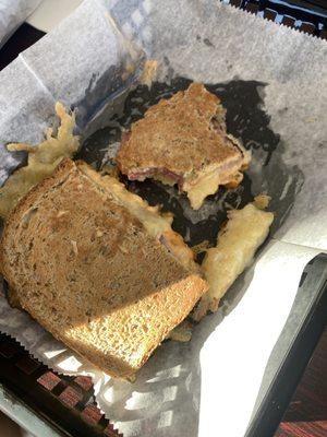 Reuben grilled cheese sandwich